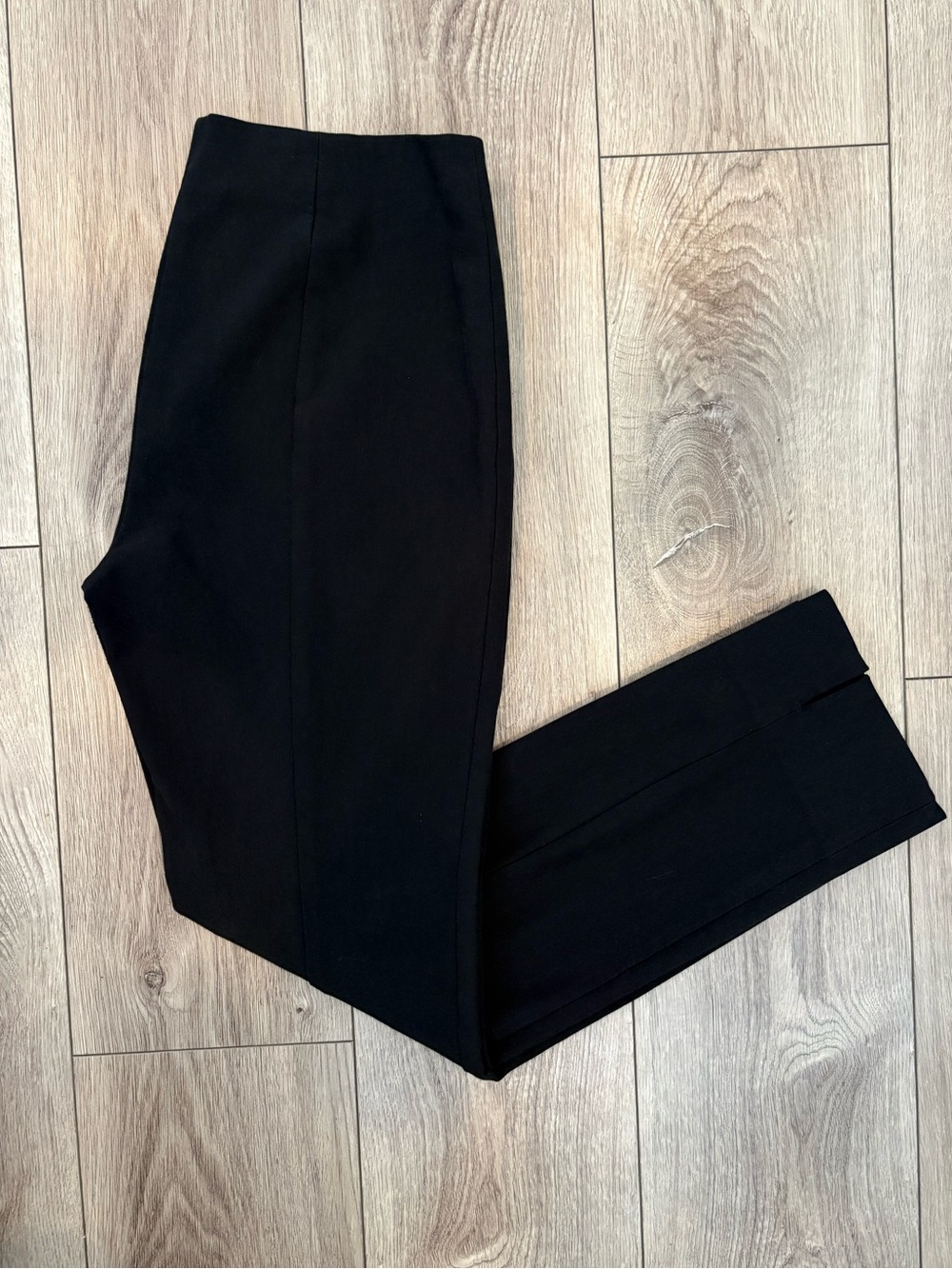 Vince Bobbi High-Rise Ponte Leggings Black Stitch Seam Pants Size M
